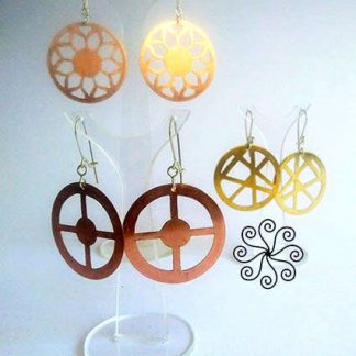 Aros de cobre, bronce y alpaca